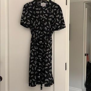 Never worn- HVN Cotton Maria Leopard Button Dress